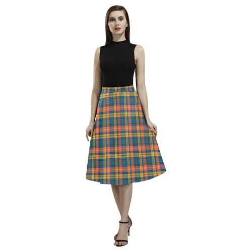 Buchanan Ancient Tartan Aoede Crepe Skirt silk skirt elegant