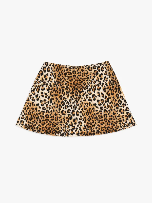 Darcy Skort - Leopard slim fit skirt