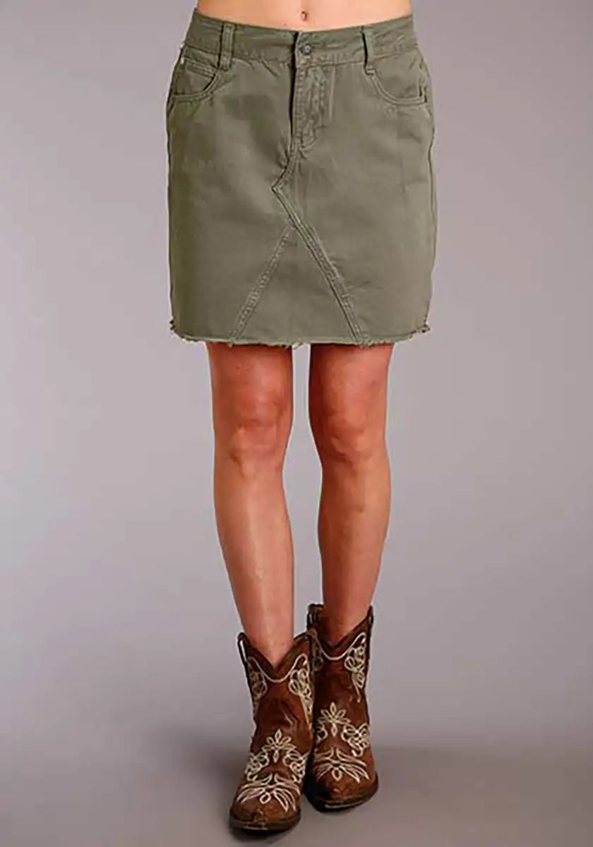 Stetson Denim Skirt (Green)  - Women's Skirt athletic skirt fit