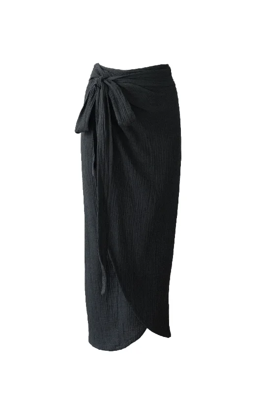 Tatiana Skirt  Black chiffon skirt airy