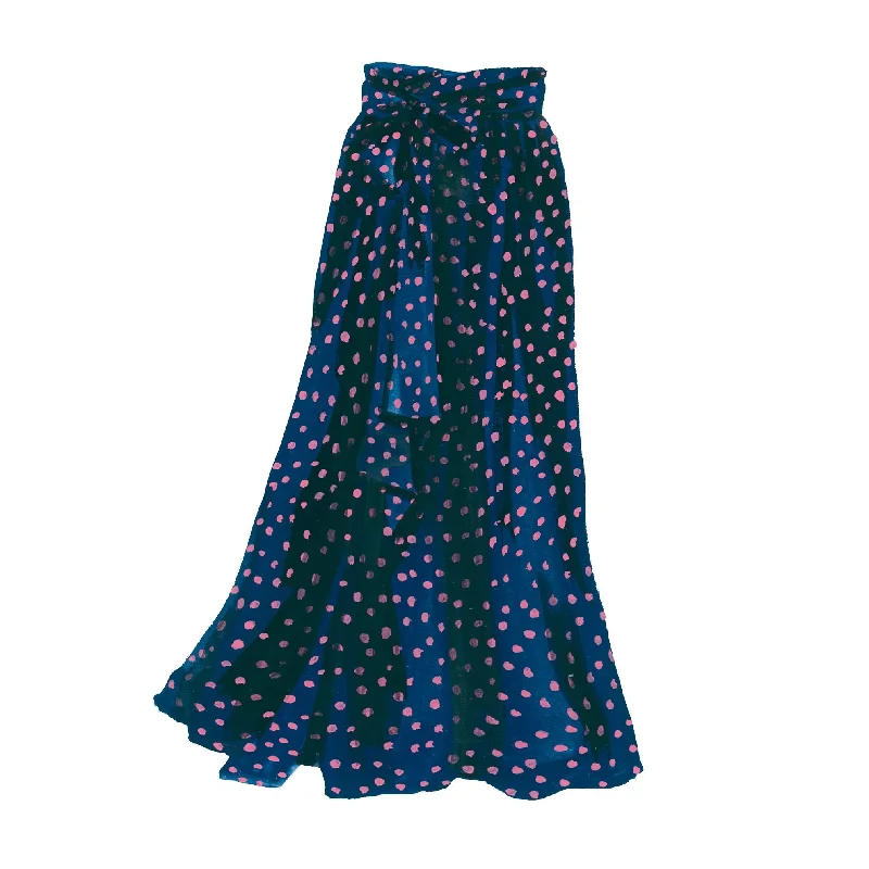 The Belted Polka Dot Skirt ribbed skirt waist