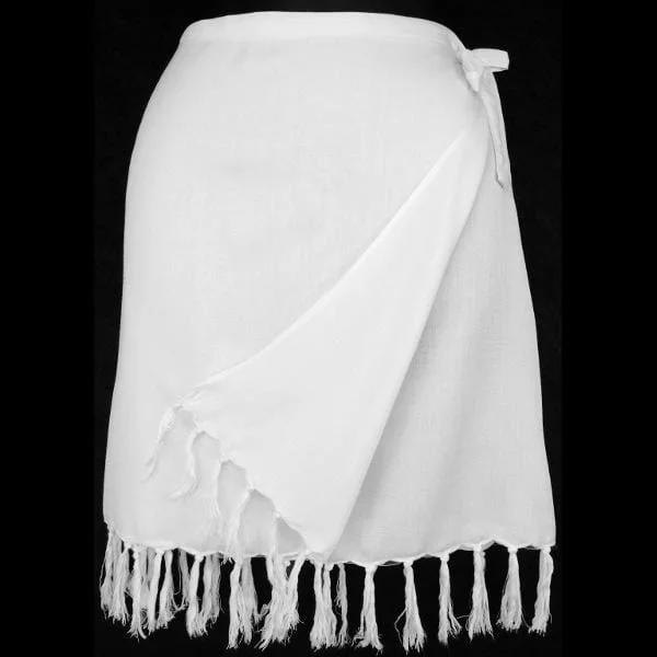 6 Pack White Short Wrap Skirts ($3.48 per skirt) low waist skirt