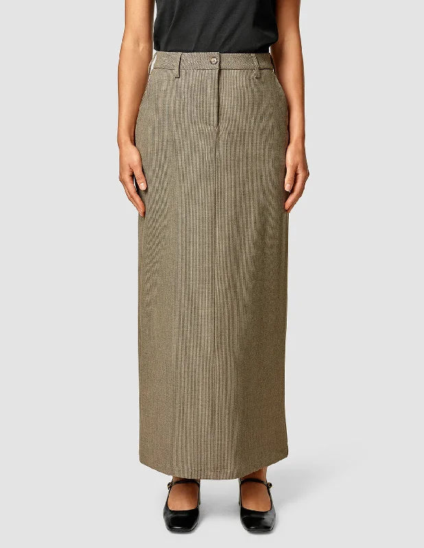 Essential Maxi Skirt Latte linen skirt relaxed