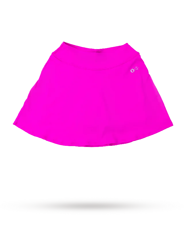 Women's Drive Skirt - Pink Power ruffled skirt detail